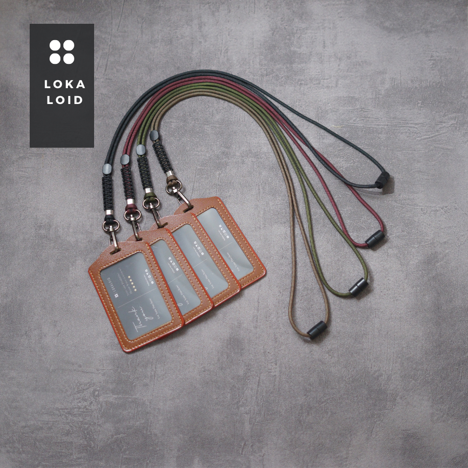 

Lokaloid Tali Paracord Gantungan Id Card Holder CPB Brown Cobra Knot Lanyard Kartu Identitas Hook BN