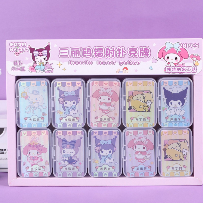 Mini Poker Sanrio Mainan Anak Kartu Remi Karakter Anime Sanrio Poker Playing Card Kuromy Melody