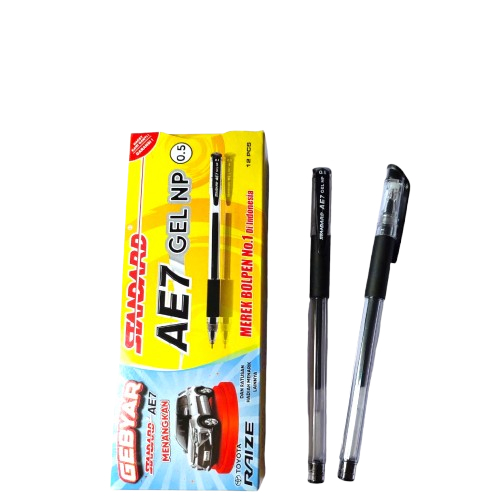 

Gel Pen / Pulpen Standard AE7 Gel NP 0.5mm Hitam (12pcs)