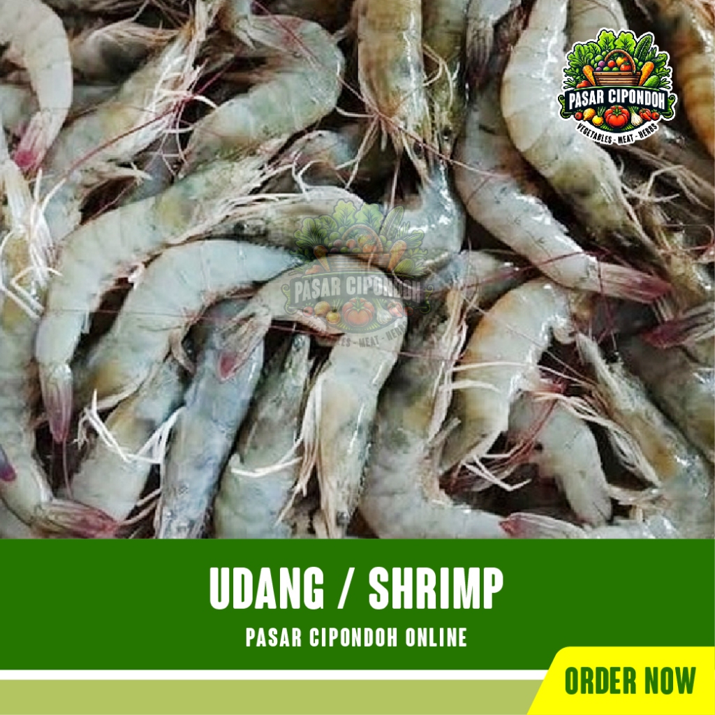 

Udang Vaname Mentah Segar 250 - 500 gram / Shrimp - Pasar Cipondoh Tangerang