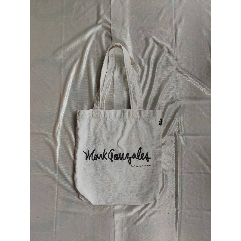 Mark Gonzales Canvas White Tote Bag