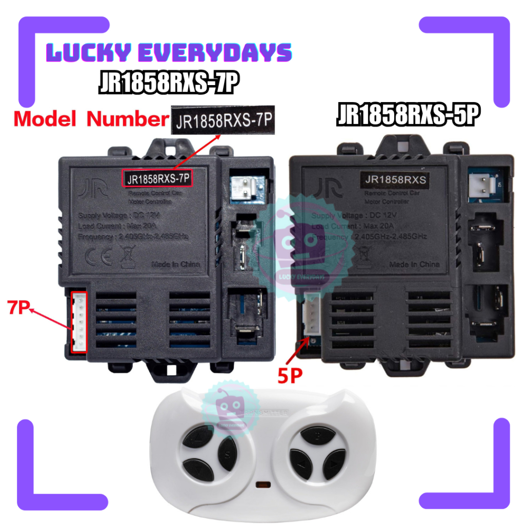 RECEIVER REMOT JR1858RXS-7P JR1858RXS-5P 12V 12VOLT MOBIL MAINAN AKI ANAK REMOT CONTROL MODUL PCB IC