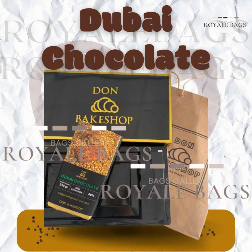 

[READY STOCK] Dubai Chocolate Pistachio Kunafa / Hazelnut Praline by Don Bake Shop Original 100% / Coklat Dubai Viral