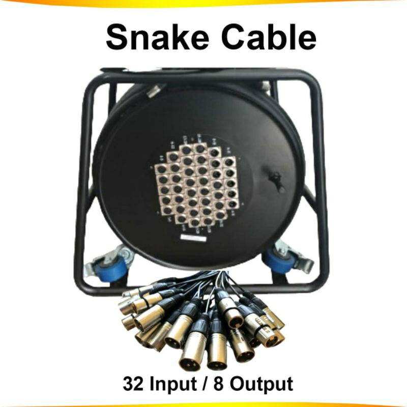 Snake Cable Kabel Snake Input 32 Channel / Output 8 Channel Panjang 50 meter 2 Way
