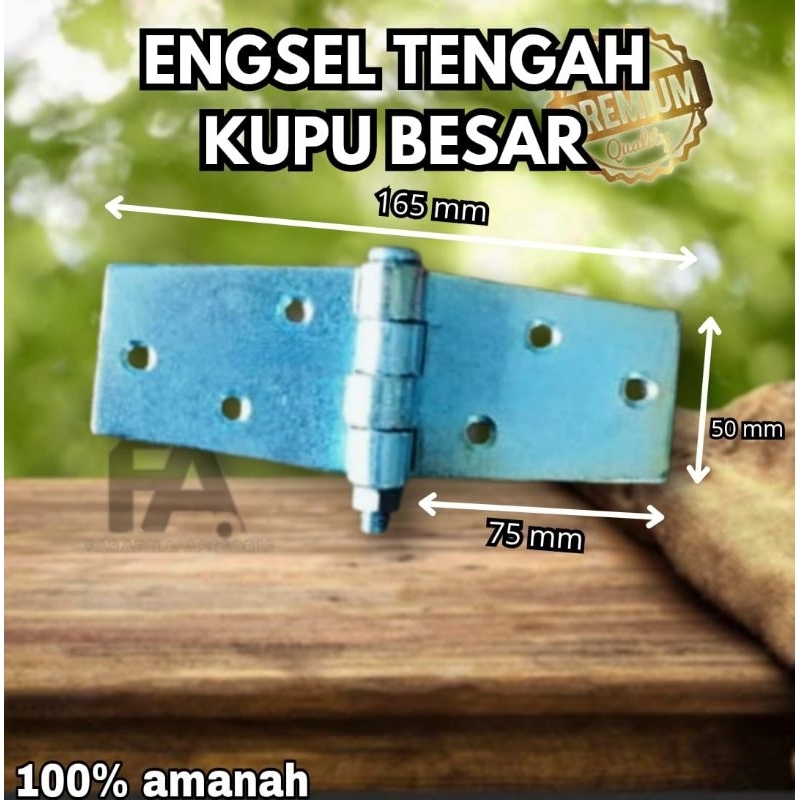 ENGSEL TENGAH KUPU BESAR HENDERSON PINTU GARASI/ENGSEL TENGAH KUPU PINTU GEBYOK KAYU/TERMURAH