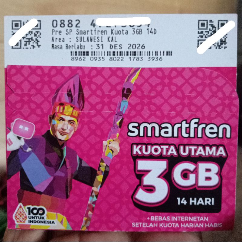 Kartu Data/Kuota Unlimited Nosntop 3GB Smartfren