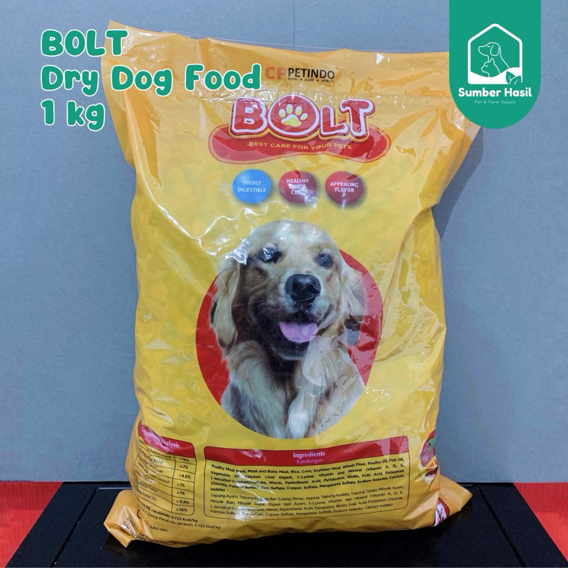 bolt dog food 1kg pakan anjing bolt original