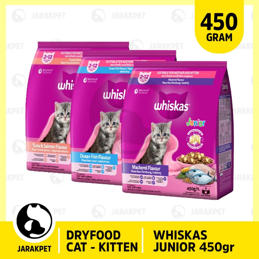 Whiskas Junior 450 gram - Whiskas Junior Tuna Salmon 450gr - Whiskas Junior Ocean Fish 450gram - Whi