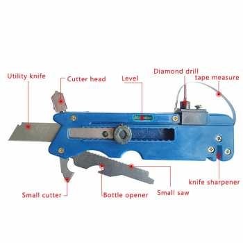 

Cutter Multifungsi Pisau Pemotong Kaca Silet Glass Cutter DIY Tool SFM multifungsI - Biru