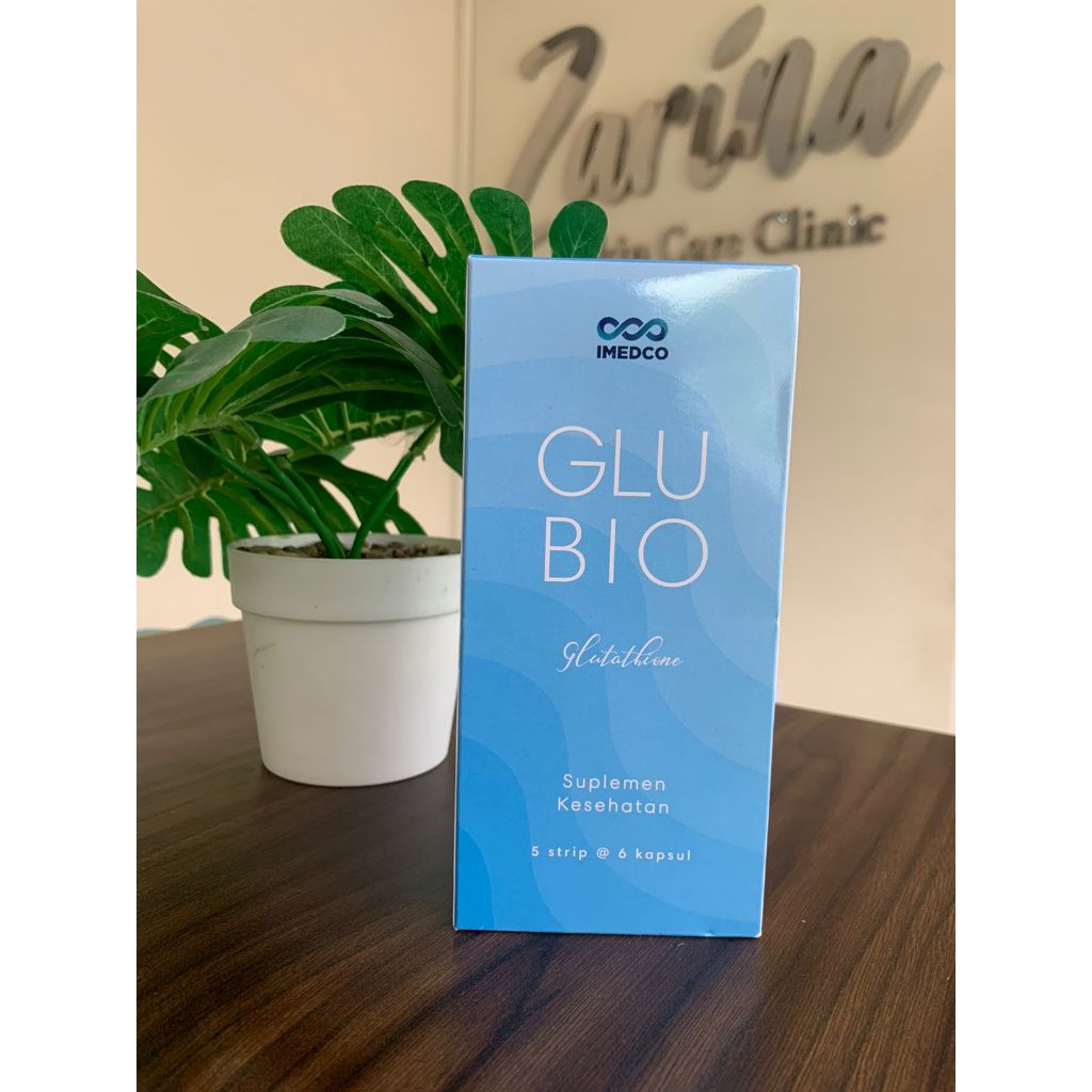 GLUBIO Suplemen Vitamin Kapsul Whitening BPOM Gluthatione 500 mg isi 30 capsul