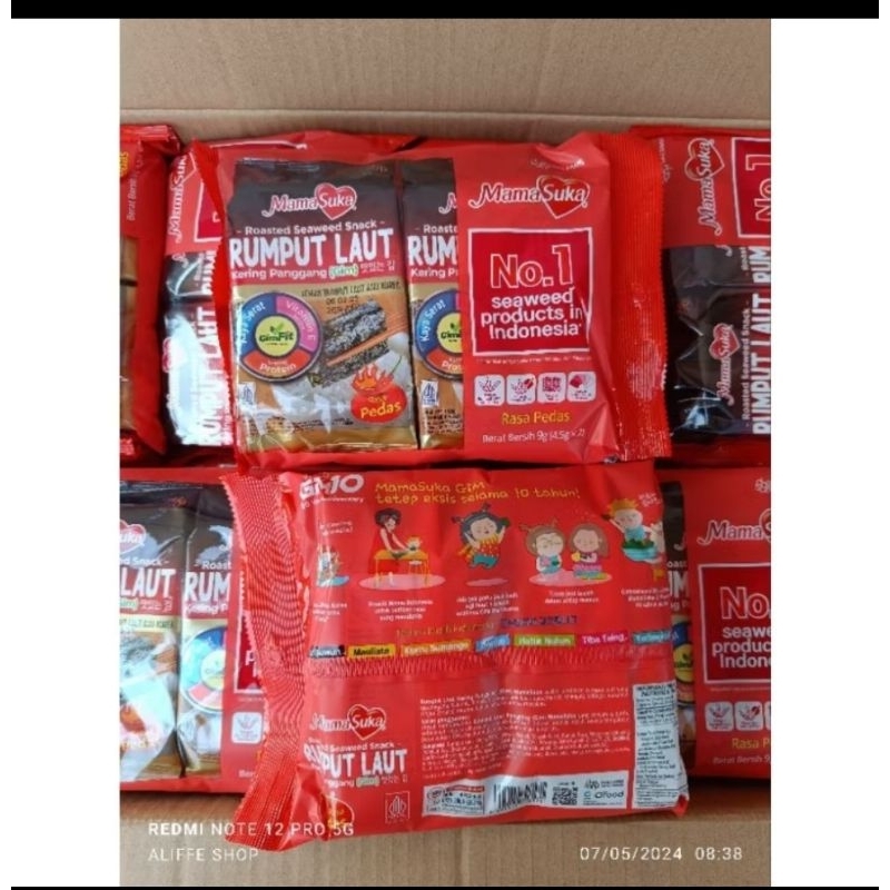 

rumput laut mama suka rasa Pedes