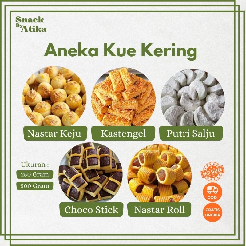 

Nastar Wijsman Premium [Snackby.Atika] Kastengel Putri Salju Choco stick Nastar Roll