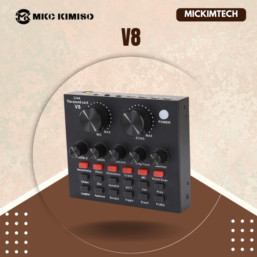 SoundCard V8 Audio Usb External Live Mixer Audio