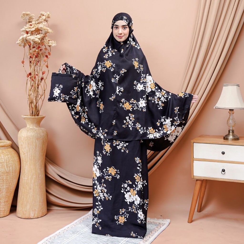 grosir_solo || MUKENA BALI DEWASA RAYON PREMIUM MOTIF / MUKENA TRAVELING AYRA RINTIK MOTIF BUNGA HIT