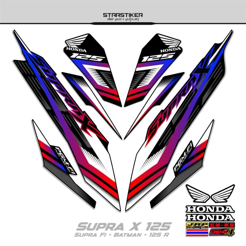 8/Striping Supra X 125 R/Stiker Supra X 125 Fi/Sticker/Supra-x 125 R/Wave 125 R/Stiping/List/Polet/2