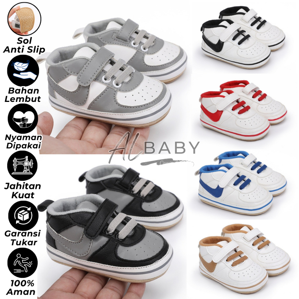 ALbaby Sepatu Bayi Laki Laki Perempuan Umur 0 6 12 Bulan Prewalker Bayi Cowok Cewek 1 Tahun SPLASH