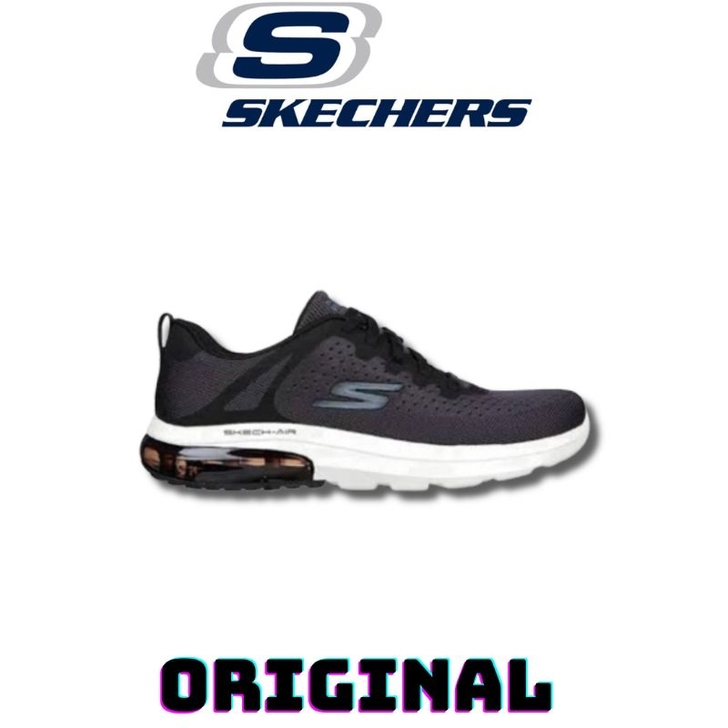 Sepatu Skechers Slip On Go Walk Air 2.0 Black Women's ( 124362/BKLB ) Original