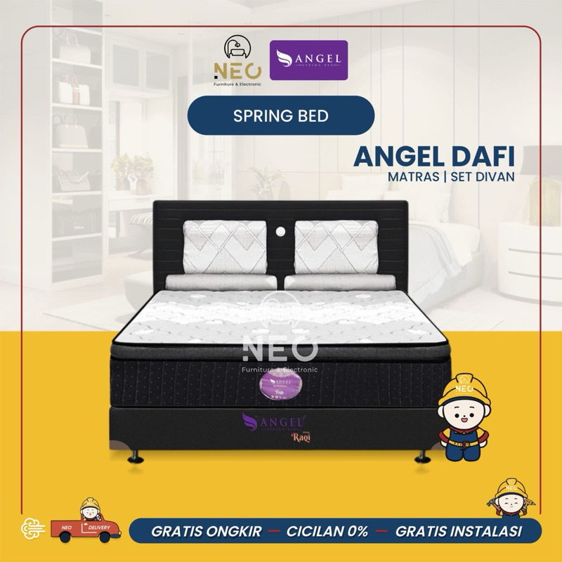 NEO - SPRINGBED ANGEL DAFI  FULLSET KASUR AJA  MATRASS ONLY SET DIVAN RANJANG  TEMPAT TIDUR KING SIZ