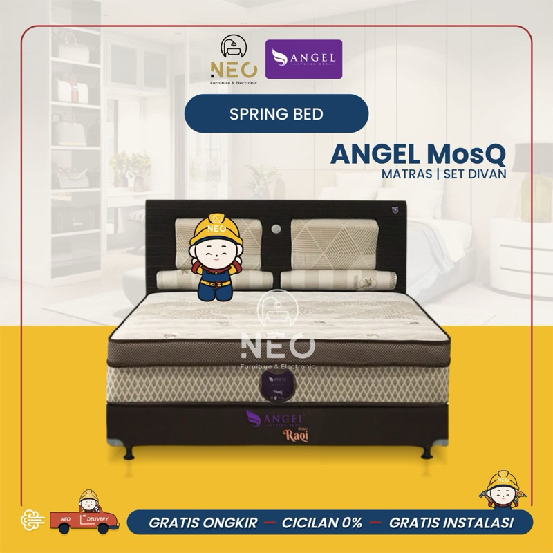 NEO - SPRINGBED ANGEL MOSQ  FULLSET  KASUR AJA  MATRASS ONLY  SET DIVAN RANJANG  TEMPAT TIDUR  KING 