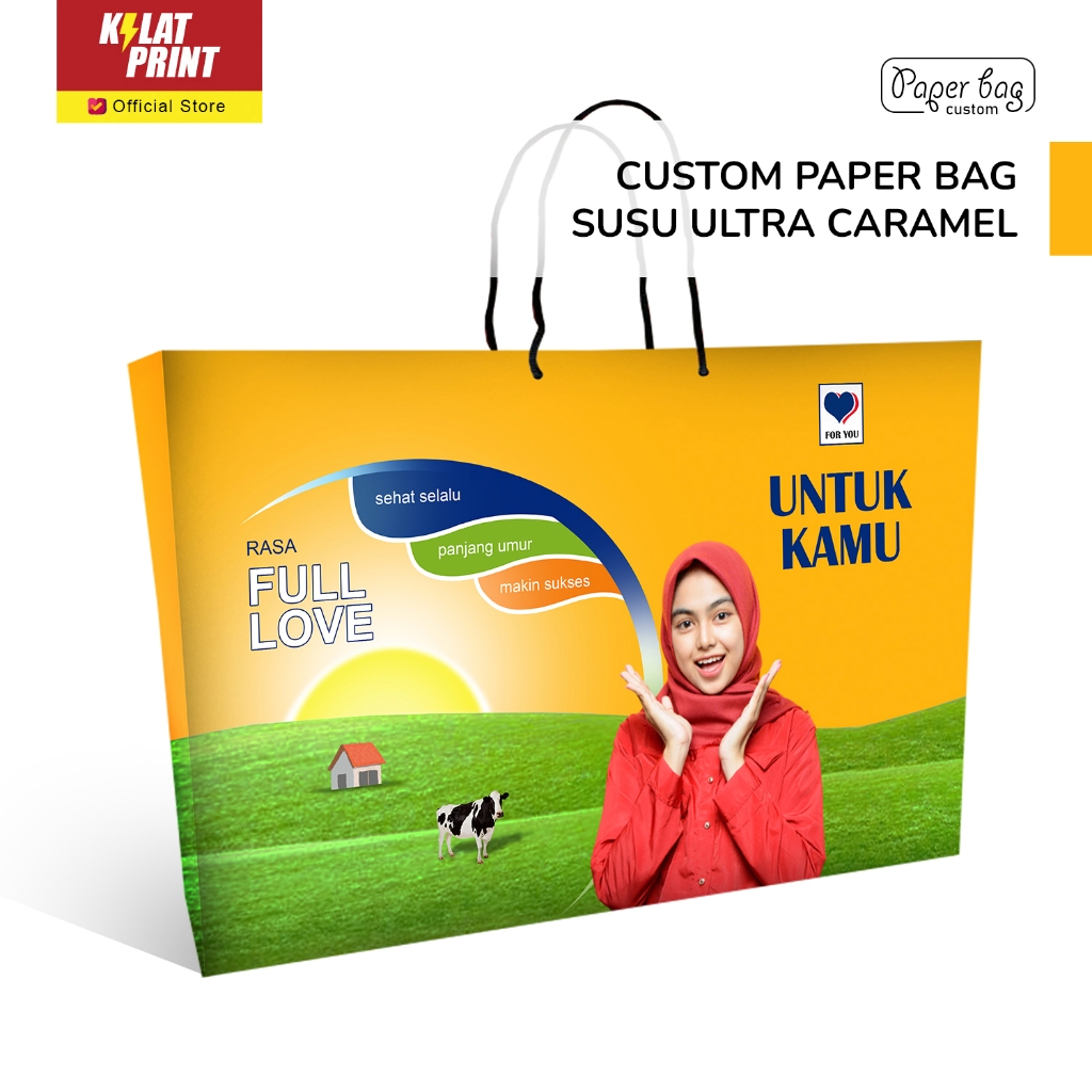 

Paper Bag Kado Custom Paperbag Ala Susu Ultra Caramel