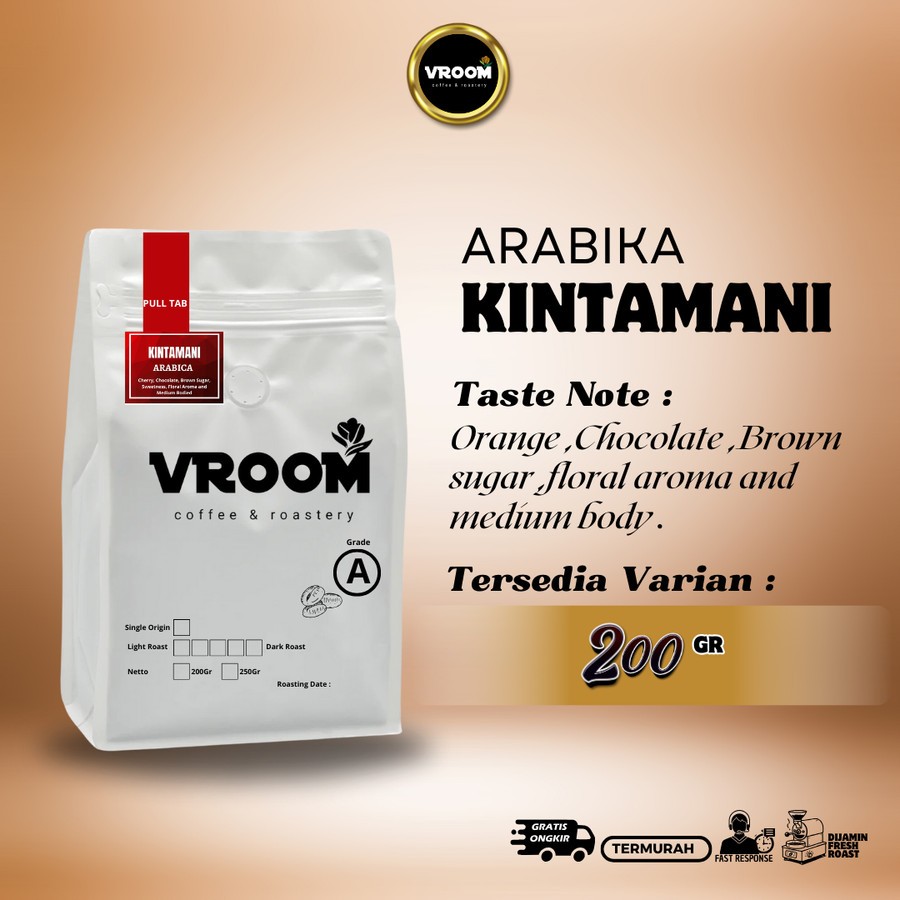 

Coffee Arabica Bali Kintamani Roasted Bean Arabika Kopi Biji Matang Bubuk 200gram