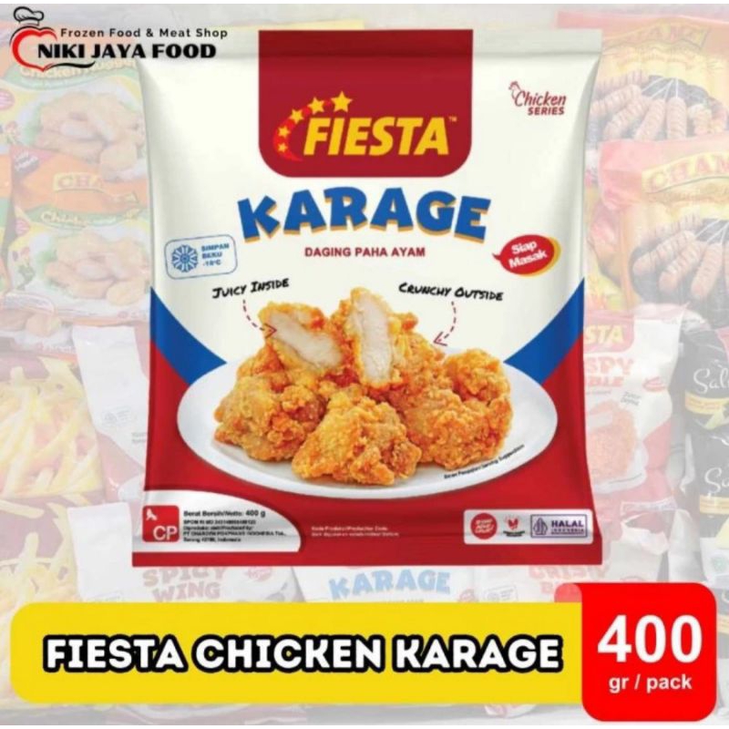 

Fiesta Chicken Karage Daging Paha Ayam 400 gram || Niki Jaya Food