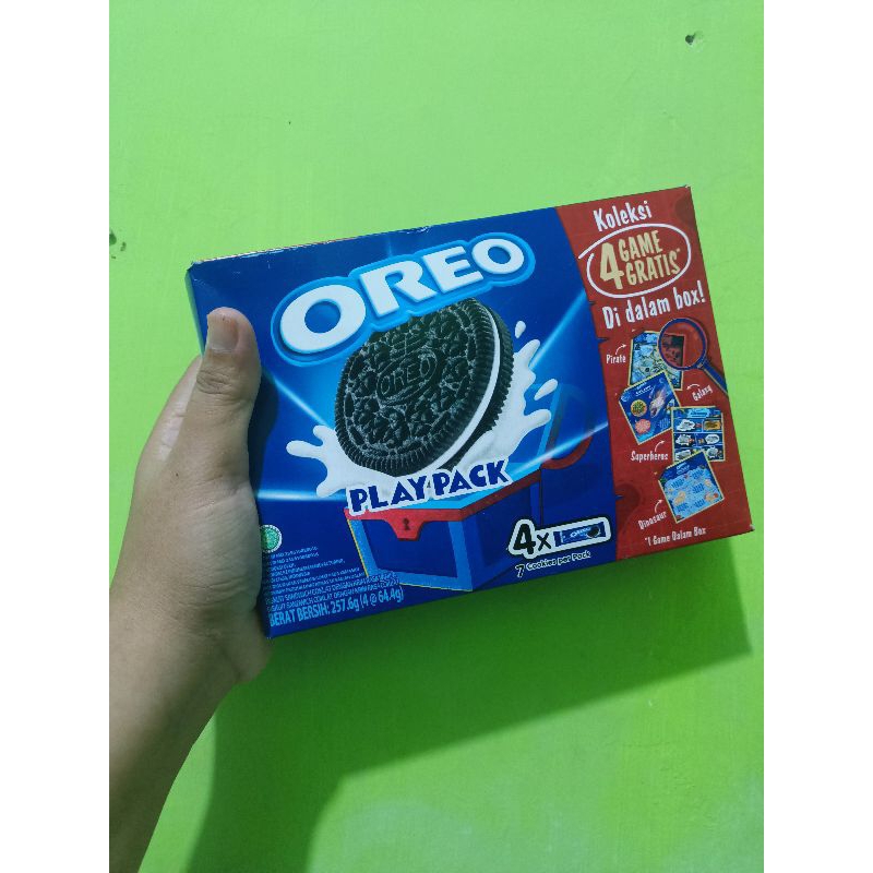 

Oreo playpack 64,4gr x 4pcs(2 original 2 coklat)free mainan