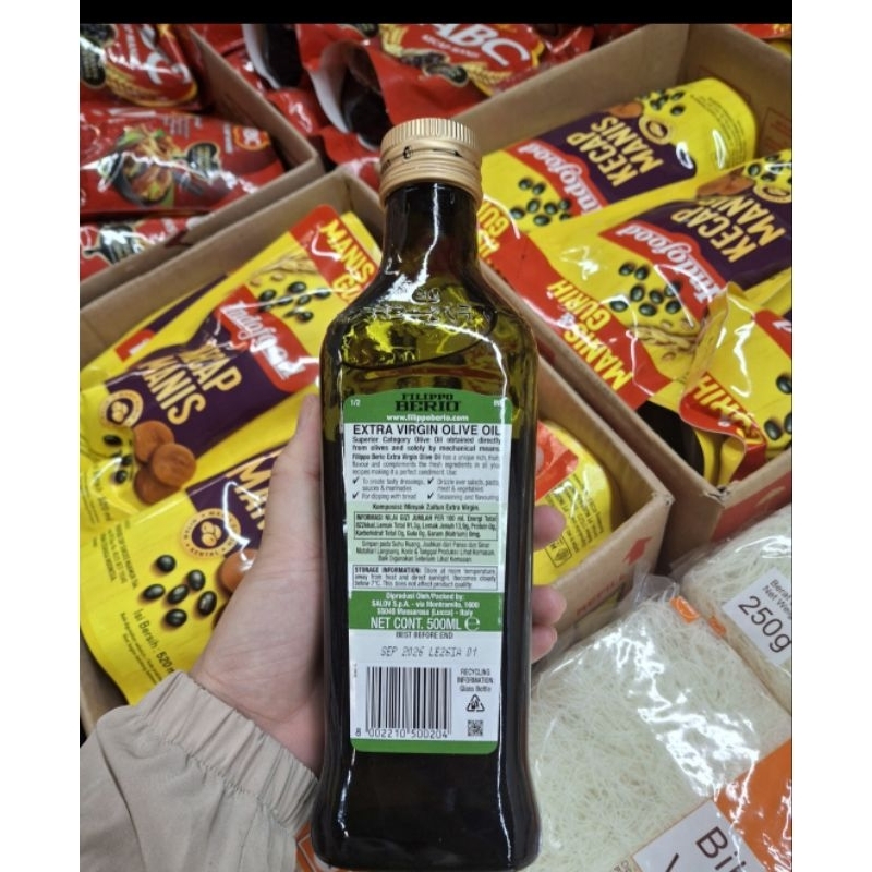 

Filippo Berio Minyak Zaitun Extra Virgin Olive Oil 500 Ml