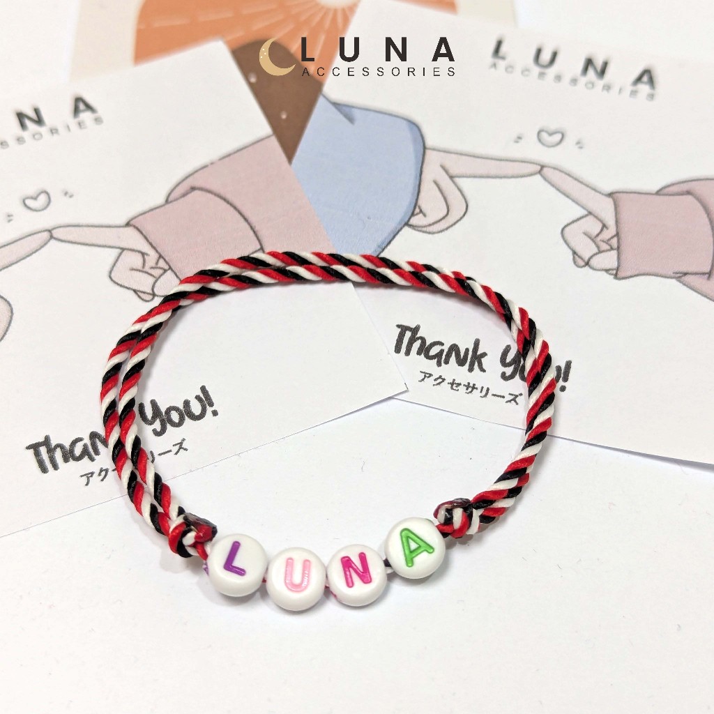 [LN00030] GELANG TALI TRIDATU KHAS BALI CUSTOM NAMA / GELANG TRIDATU CUSTOM NAMA / GELANG NAMA ANAK 