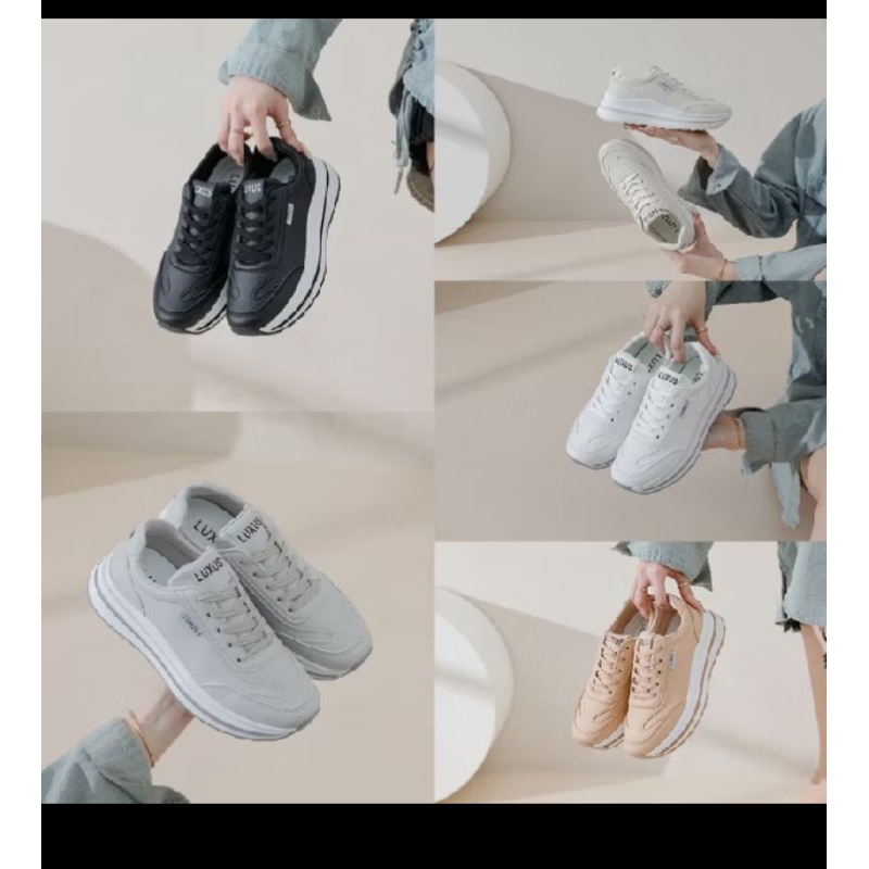 Luxus Sepatu Sneakers Sport Wanita Casual Korean Style Sport Shoes_