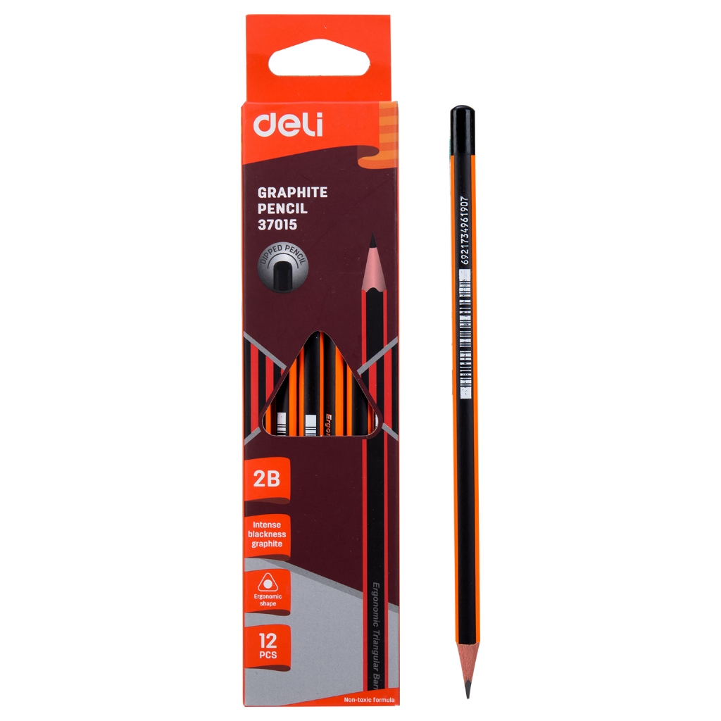 

TBMO PACK DELI GRAPHITE PENCIL 2B AIISTRY ISI 12PCS 37015 - OC