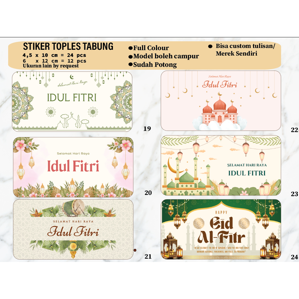 

(FREE CUSTOM)Sticker Label LEBARAN Toples Kue kering toples tabung lebaran/stiker idul fitri