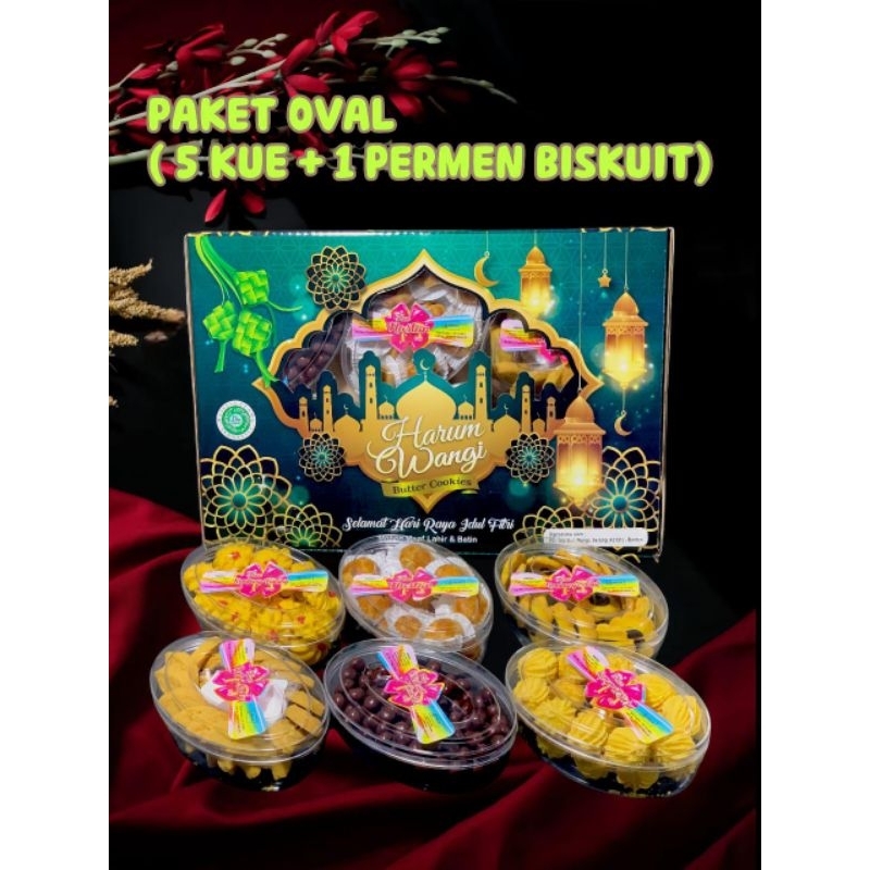 

OBRAL Hampers Kue Lebaran 2025 Harum Wangi HARGA MURAH - VARIAN ISI 6 OVAL