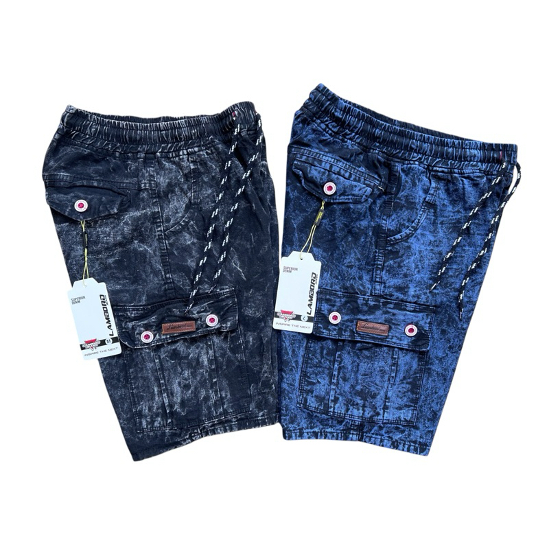 Celana Cargo Pendek Pria Snow Wash Celana Jeans Pendek Pria Celana Pantai