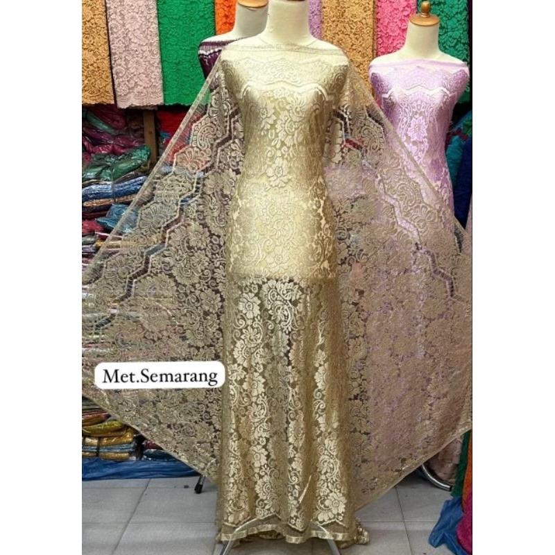 Bahan kebaya semi francis fatmawati metalic bagus