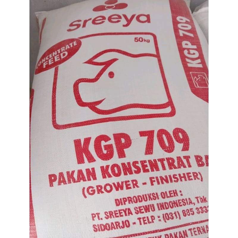 Sreeya KGP 709 konsentrat babi grower finisher pakan penggemuk hewan ternak 1 kg