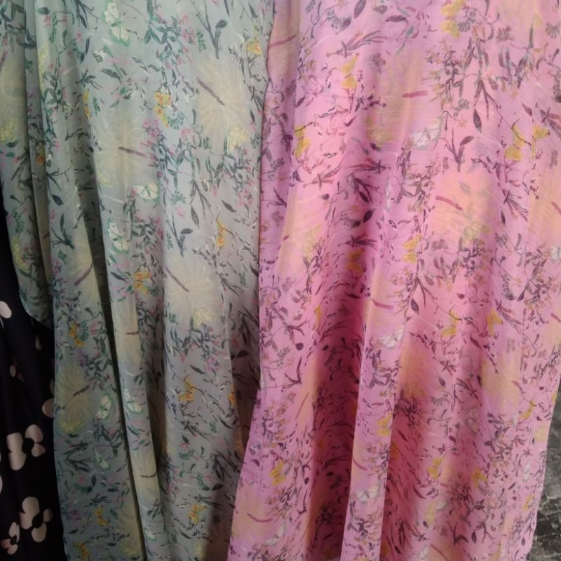 Kain sifon yoryu | Harga/0,5m | bahan sifon yoryu motif| bahan sifon yoryu | kain sifon yoryu motif.