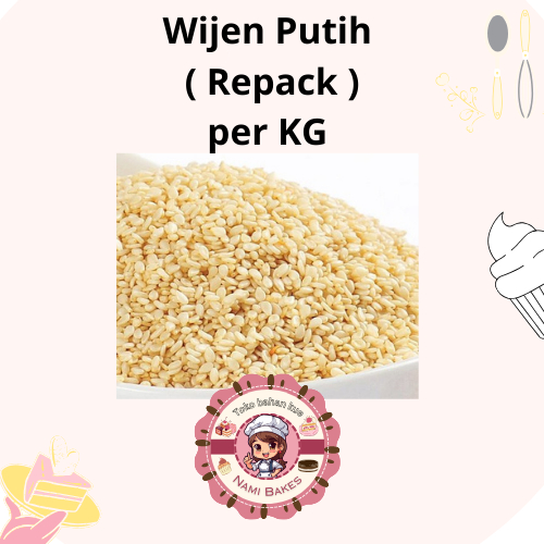 

( REPACK ) Wijen per 1 KG Putih Biji Mentah Raw White Sessame