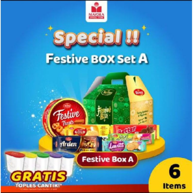 

Roma Parcel Hampers Lebaran Idul Fitri Mayora Festive isi 6 Items free Toples