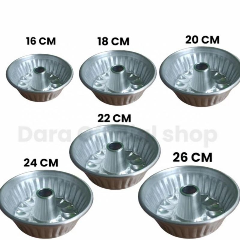 Loyang kue bolu marmer cake gerigi aluminium tanpa sambungan