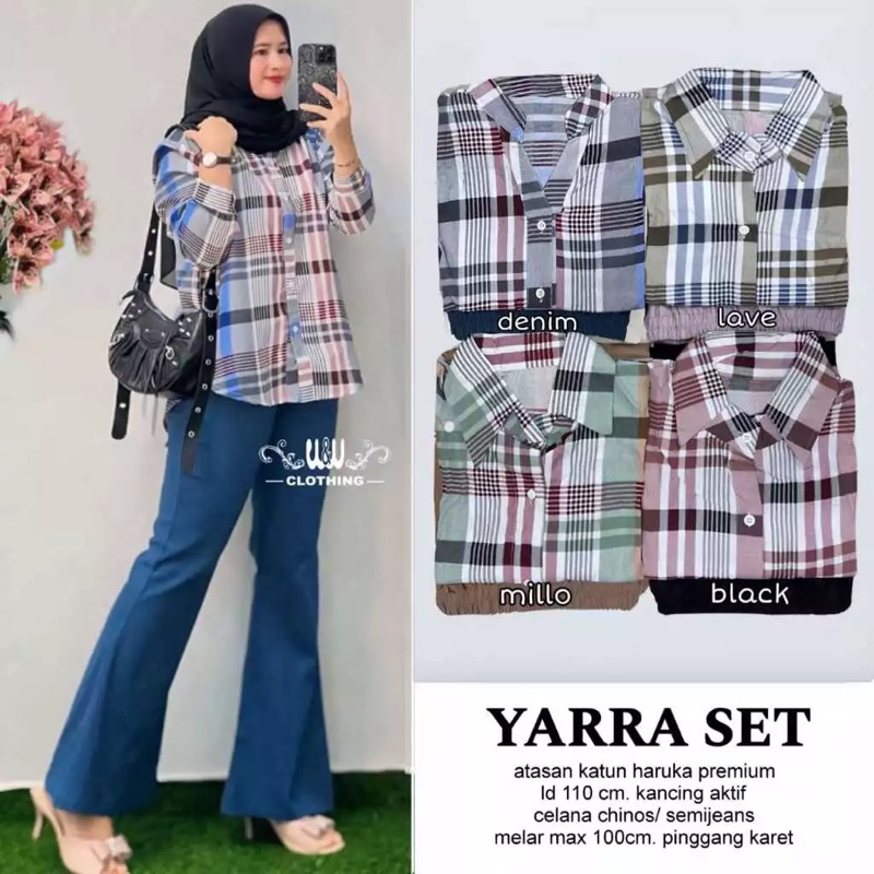 YARRA SET/SETELAN WANITA KEKINIAN ATASAN KATUN