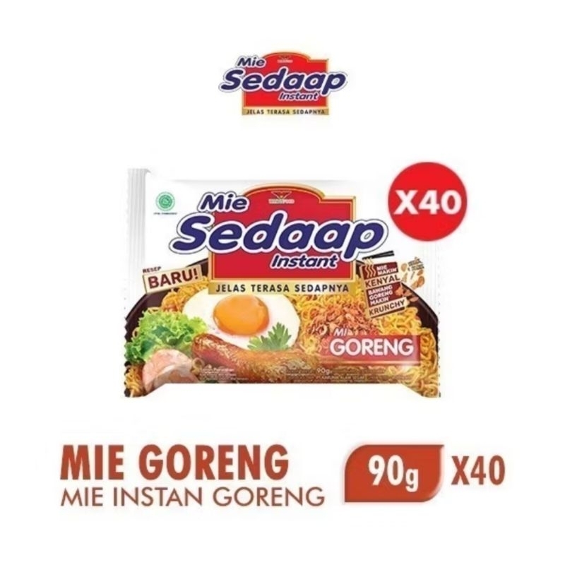 

Mie Sedaap Goreng 1dus // Mie sedap goreng 90gr x 40