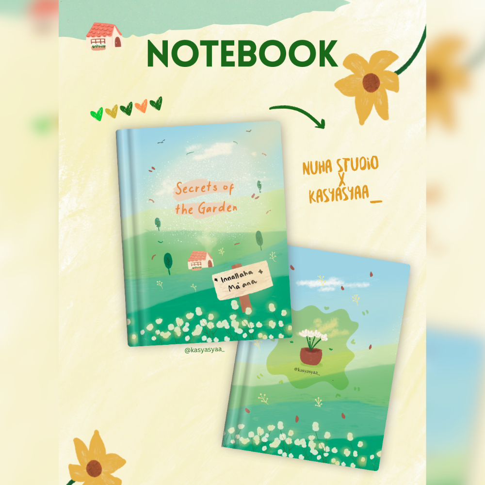 

NOTEBOOK by kasyasyaa_ | Canvas of Dreams No Face Garden Flower | Buku Tulis Catatan A5 Hardcover Planner Journal