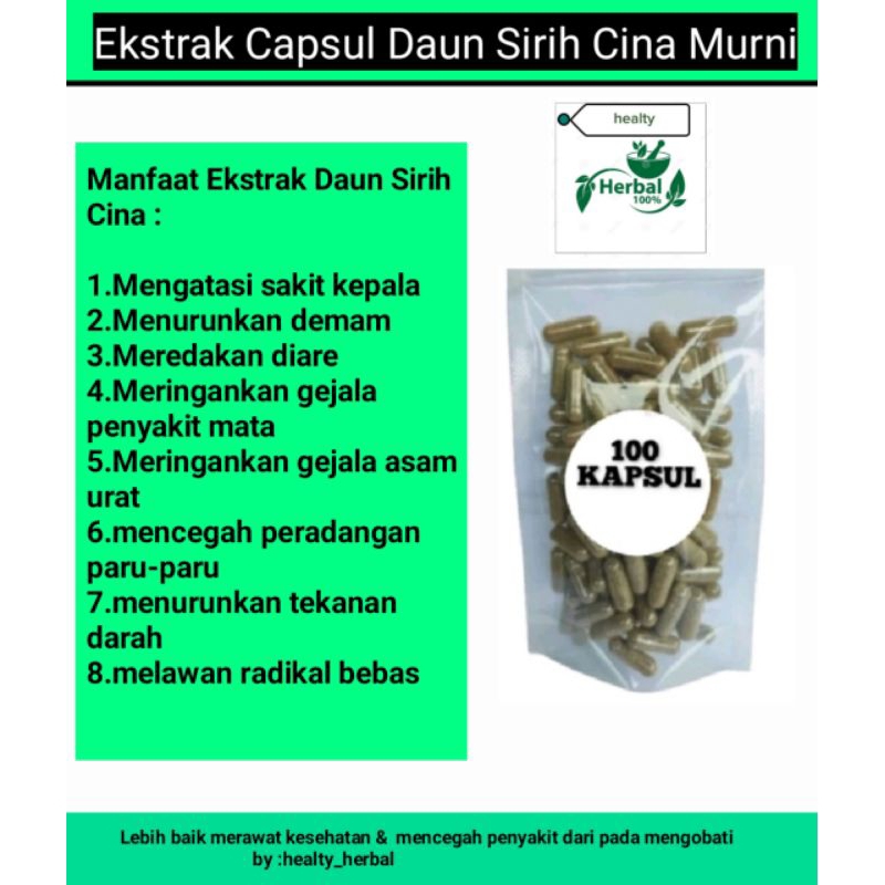 

Terlaris ekstra sirih cina - tumpang air herbal - asam urat