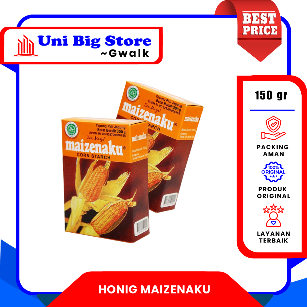 

HONIG TEPUNG MAIZENAKU MAIZENA PATI JAGUNG - 150 gr