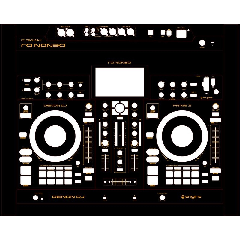 sticker pelindung alat dj musik DENON PRIME 2