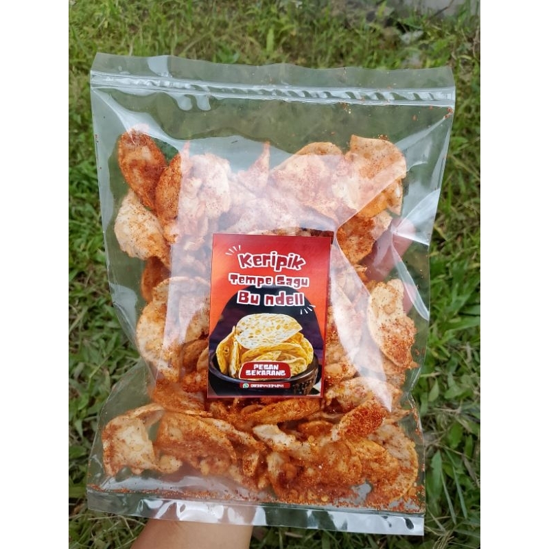 

KERIPIK TEMPE SAGU pedas 100gr