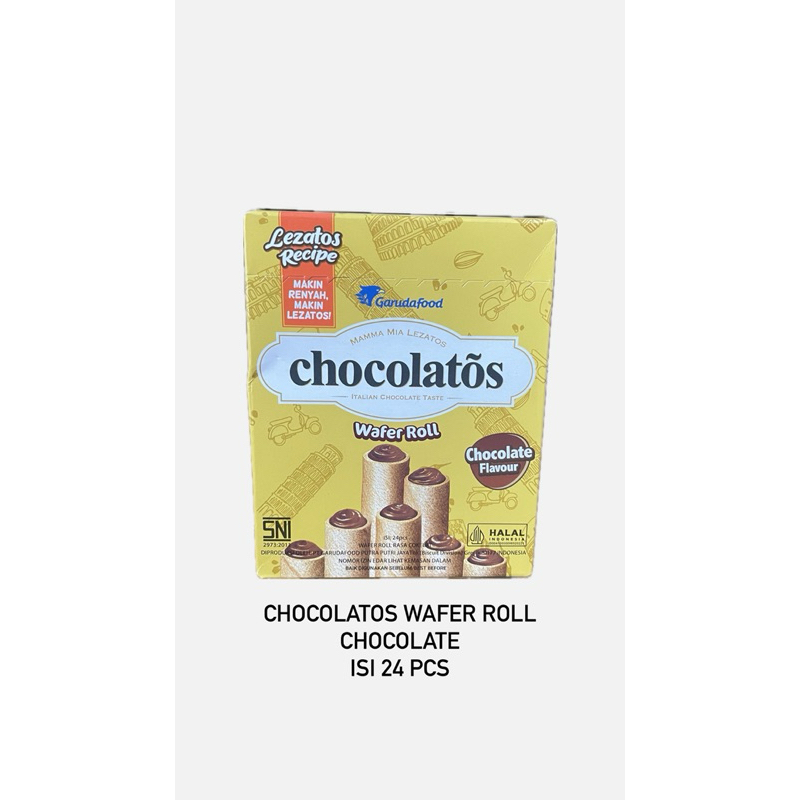 

CHOCOLATOS WAFER ROLL CHOCOLATE ISI 24