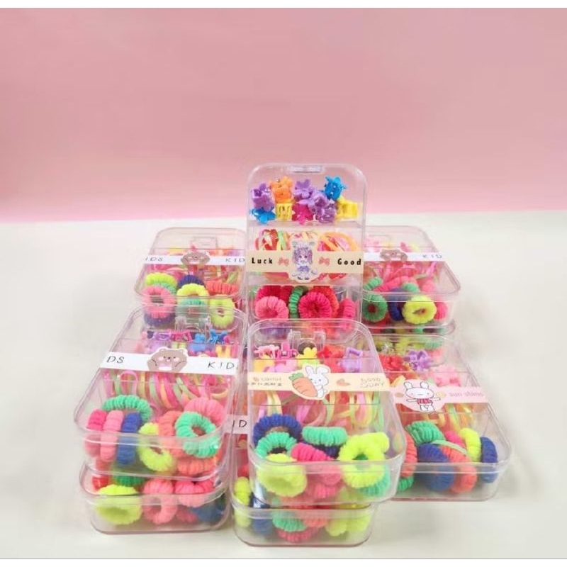 SET GIFT IKAT RAMBUT ANAK PEREMPUAN KADO ANAK/SET IKAT RAMBUT