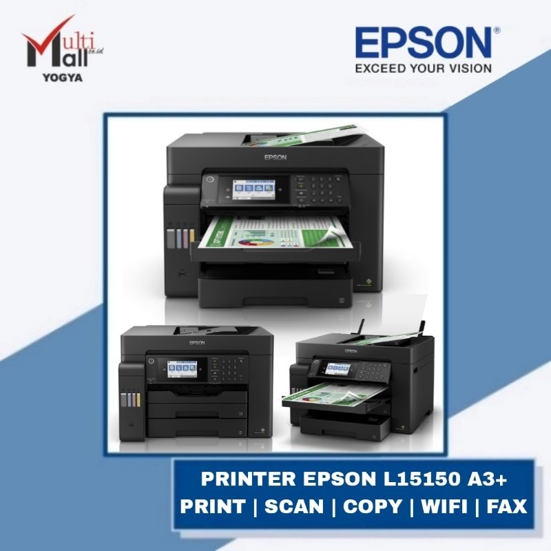Epson Printer L15150 A3+ Print Scan Copy WiFi Wireless Auto Duplex Fax with ADF A3 EcoTank